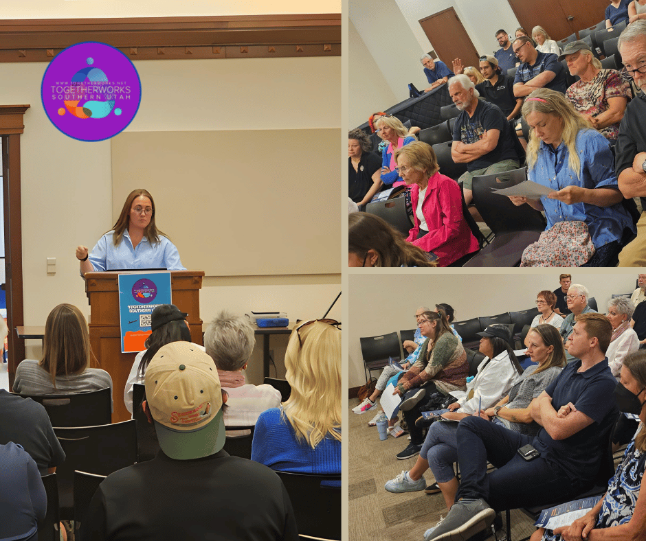 Elizabeth Rassmussen, Executive Director of Better Boundaries updates TogetherWorks Souther Utah supportes onthe state of gerrymandering in UT