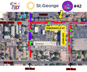 parade route map for st george utah july 4