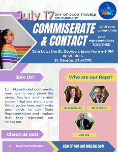 good trouble event hosted by togetherworks southern utah