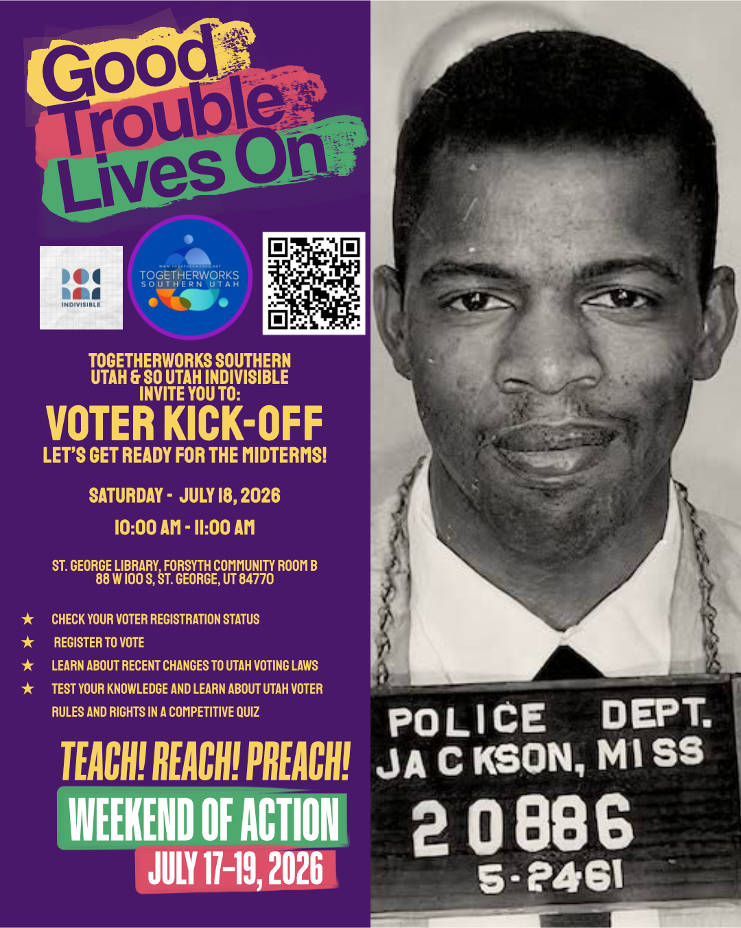 TogetherWorks Southern Utah Good Trouble Lives On Voter Event